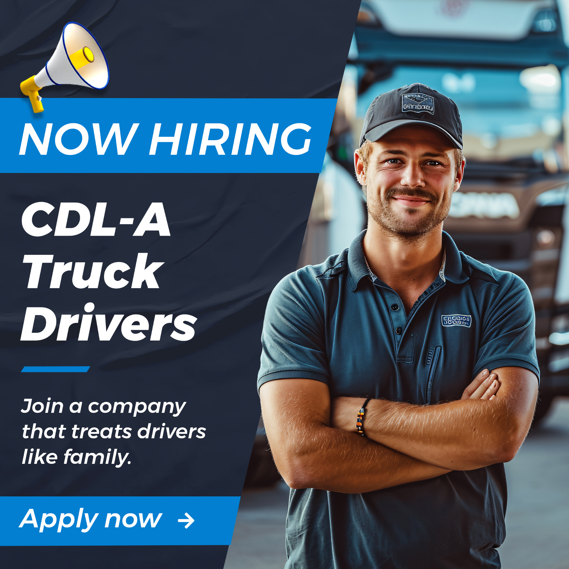 Instagram advertentie vacature CDL-A truckchauffeur